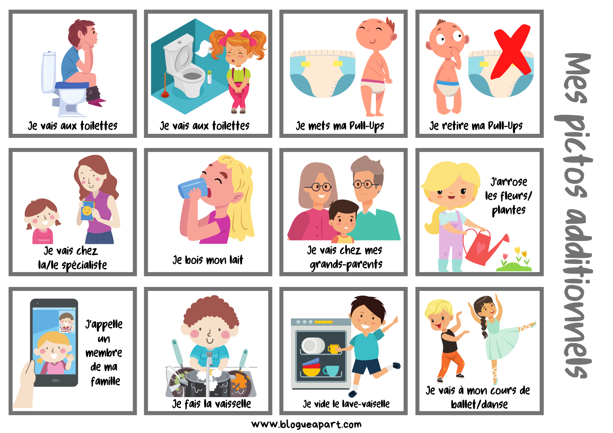 Pictogramme Routine Rangement Ma routine… – Blogue à part